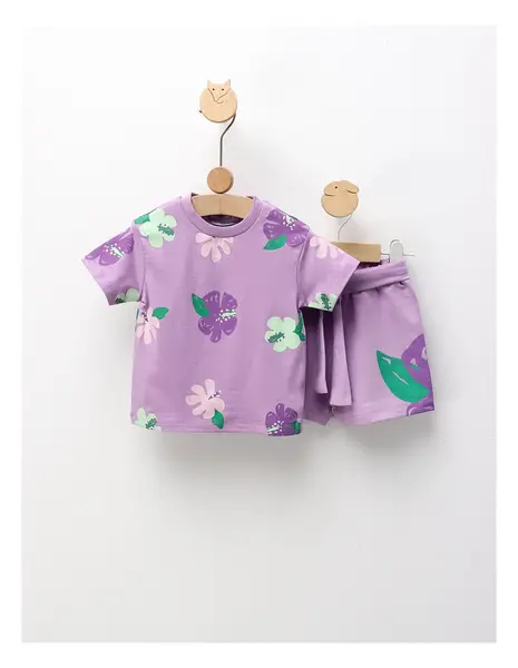 Set de vara, Fluturi si Flori, mov