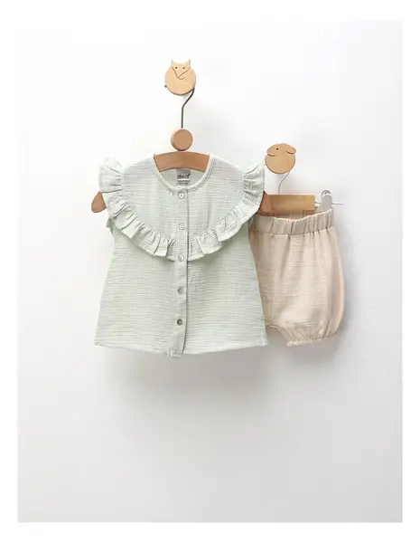 Set de vara, Martha, verde-crem