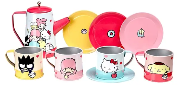 Set de veselă din metal Micki - Hello Kitty, 10 piese