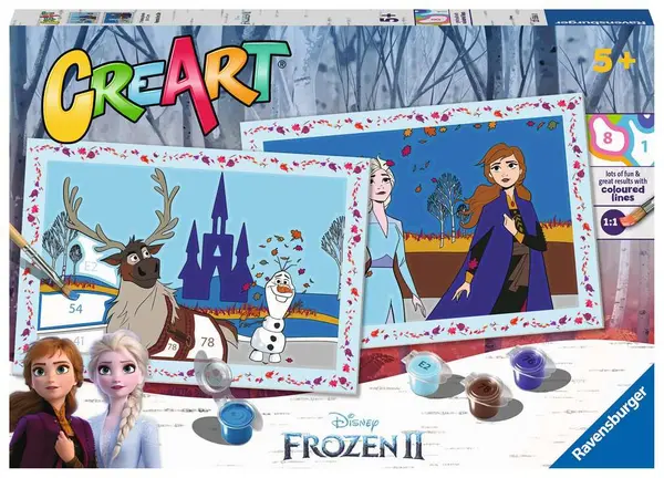 Set de vopsea după număr Ravensburger CreArt - Frozen II