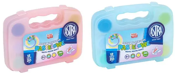 Set de vopsele tempera Astra - 12 culori, în valiza