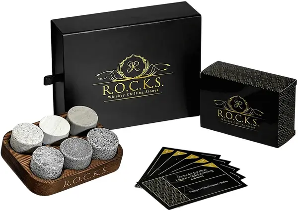 Set de whisky R.O.C.K.S. - Trivia Qiuz Gift Set