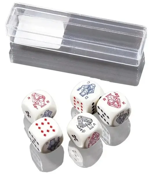 Set de zaruri de poker Piatnik - 16 mm (5 bucăți)