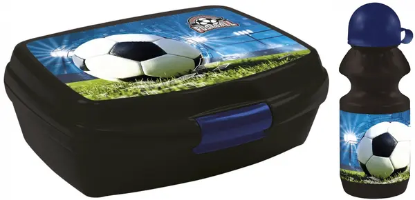 Set Derform - Football, sticlă și cutie pentru mâncare