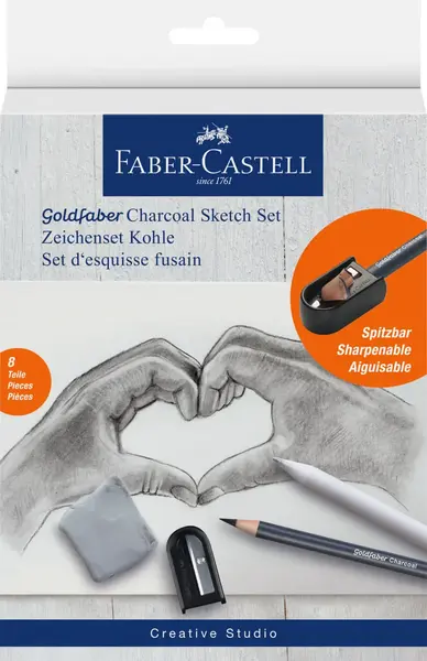 Set desen carbune 8 buc Faber-Castell Set desen carbune 8 buc Faber-Castell
