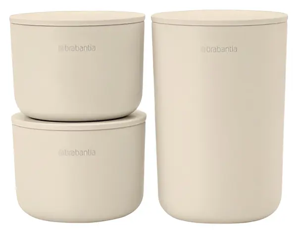 Set din 3 piese pentru depozitarea accesoriilor Brabantia - ReNew, Soft Beige