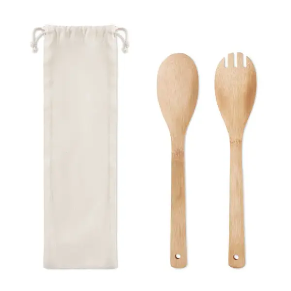 Set din bambus pt salata Set din bambus pt salata