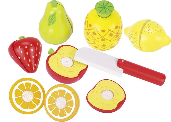 Set din lemn Goki - Fructe, 12 piese
