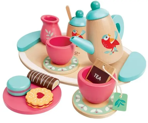 Set din lemn HaPe International - Serviciu de ceai, 14 piese