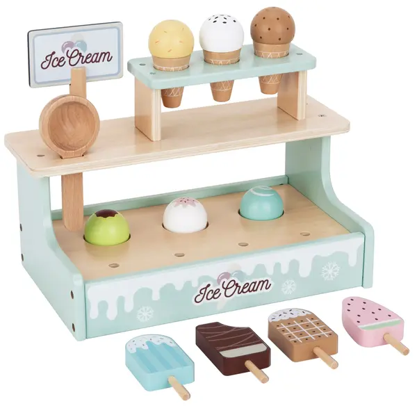 Set din lemn Tooky Toy - Magazin de inghetata