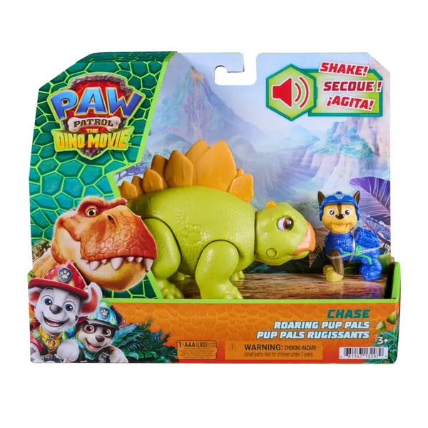 Set dinozaur cu figurina, Paw Patrol, Roaring Pup Pals, Chase, 20157647
