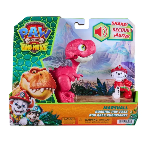 Set dinozaur cu figurina, Paw Patrol, Roaring Pup Pals, Marshall, 20158882