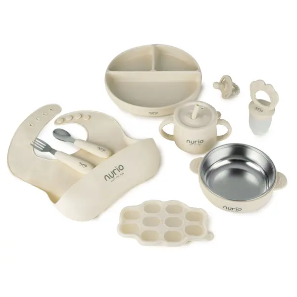 Set Diversificare Din Silicon Nurio , 9 Piese, Bej