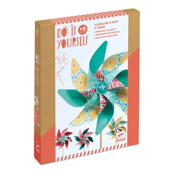 Set DIY Djeco, moristi de vant, modele cu flori