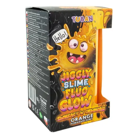 Set DIY experimente JIGGLY SLIME FLUO GLOW , PORTOCALIU 430 g
