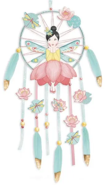 Set Djeco - Creează-ți capcana pentru visuri, Zâna de lotus aurie