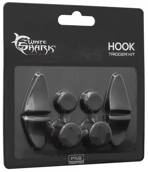 Set dopuri din silicon White Shark - Hook Trigger Kit, black (PS5)