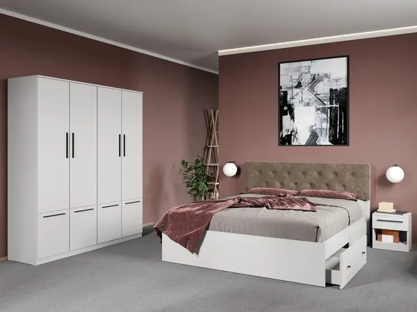 Set dormitor complet Alb - Madrid - C41