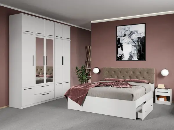 Set dormitor complet Alb - Madrid - C55