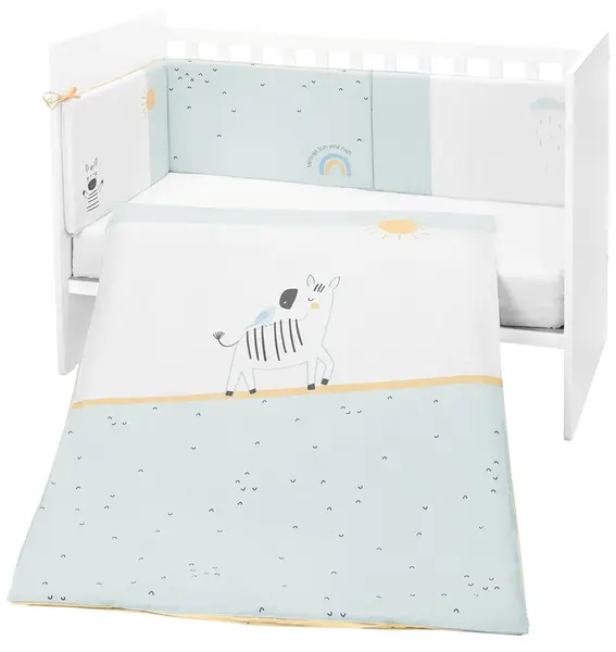 Set dormitor din 2 piese KikkaBoo Stripy Friends - EU style, 70 х 140 cm