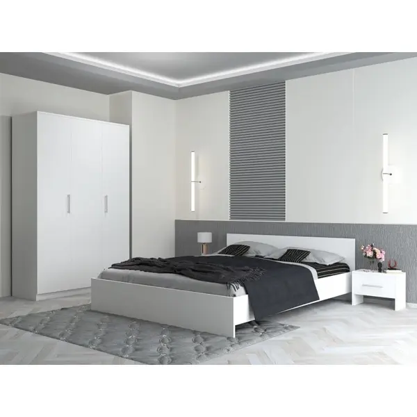 Set dormitor Practic 3U, Alb