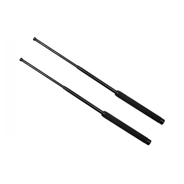 Set doua bastoane telescopice pliabile, DEPOX , 64 cm, maner antiderapant, negru