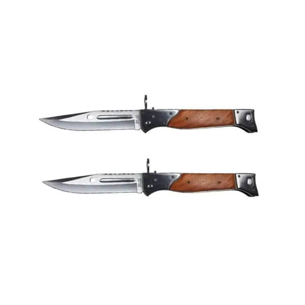 Set doua briceaguri de vanatoare, AK-47 Assault, 27 cm, teaca inclusa, maro