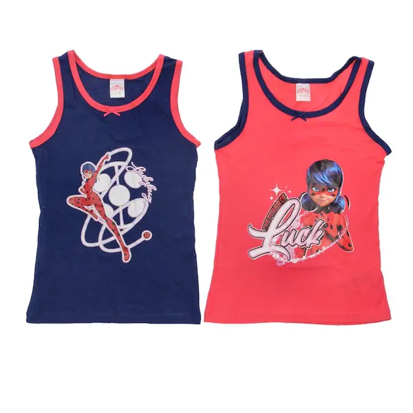 Set doua maiouri multicolor, 100% bumbac, Miraculous LadyBug Engros