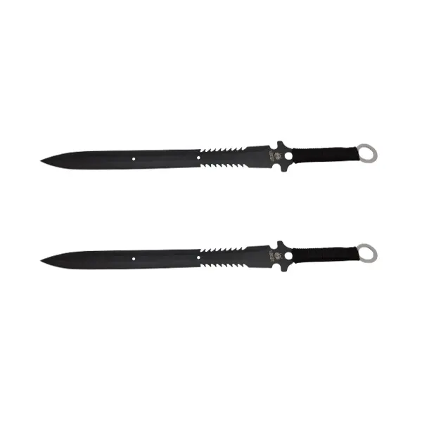 Set doua sabii de vanatoare DEPOX , Last Ronin, maner textil, 68.5 cm, negru