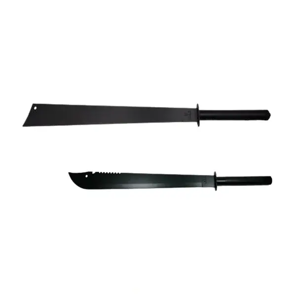 Set doua sabii vanatoare DEPOX , maner metal, 81 cm 50 cm, negru, teaca inclusa