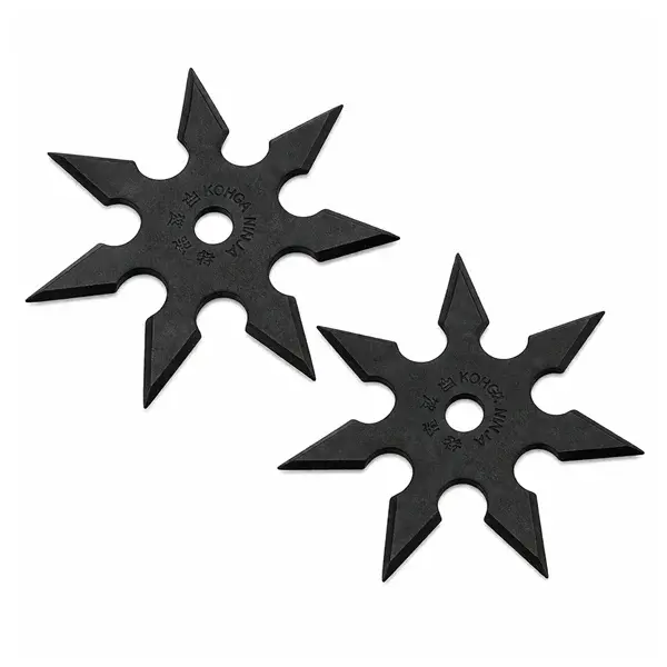 Set doua stele de aruncat DEPOX , 7 colturi, metalic, negru, 9.5 cm