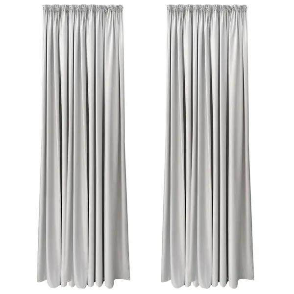 SET DRAPERIE CATIFEA VELVET CU REJANSA DE 8 CM SILVER