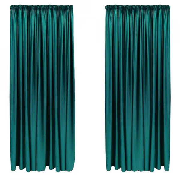 SET DRAPERIE CATIFEA VELVET CU REJANSA DE 8 CM VERDE SMARALD