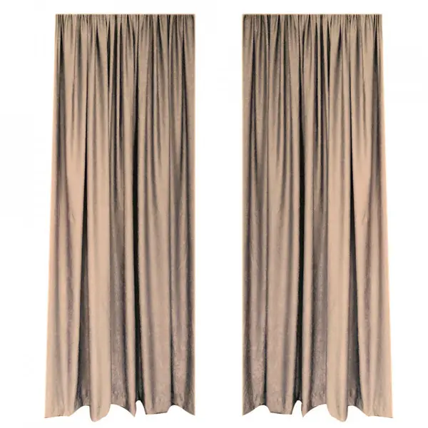 SET DRAPERIE SOFT UNI SEMI OPACA CU REJANSA DE 8 CM BEJ