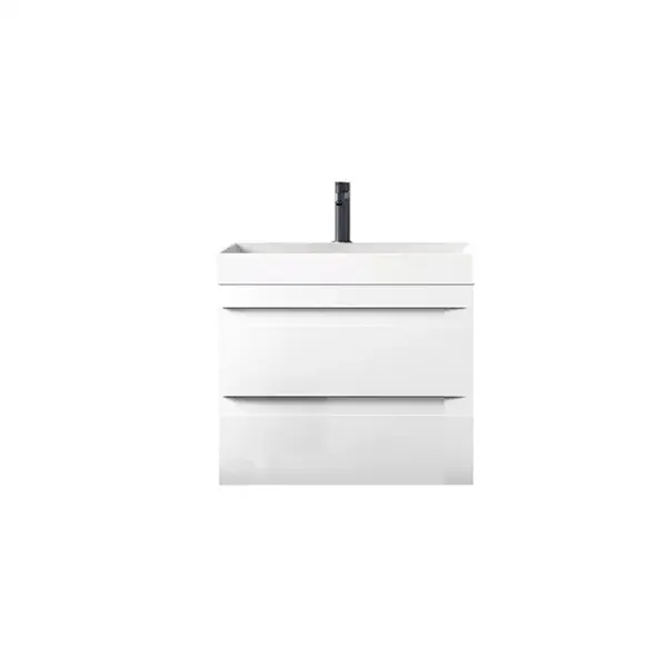 Set dulap baie cu doua sertare si lavoar inclus KolpaSan Naomi 50 cm, alb