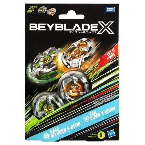 Set duo Beyblade X - Tail Viper 3-80Hn si Gale Wyvern 5-80Gb