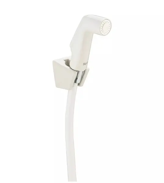 Set dus igienic Roca Be Fresh A5B9130B00, racord 1/2, 1 functie, furtun/suport, mat, Alb