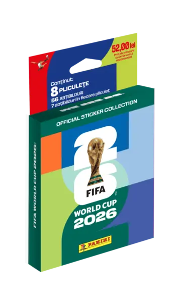 Set Eco Blister Panini FIFA World Cup 2026 cu 8 pachete abtibilduri (56 stickere)