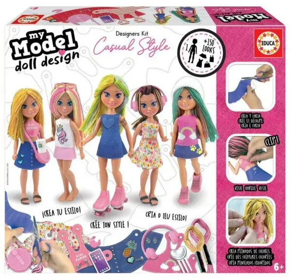 Set Educa - Fă-ți propria păpușă de designer, stil casual