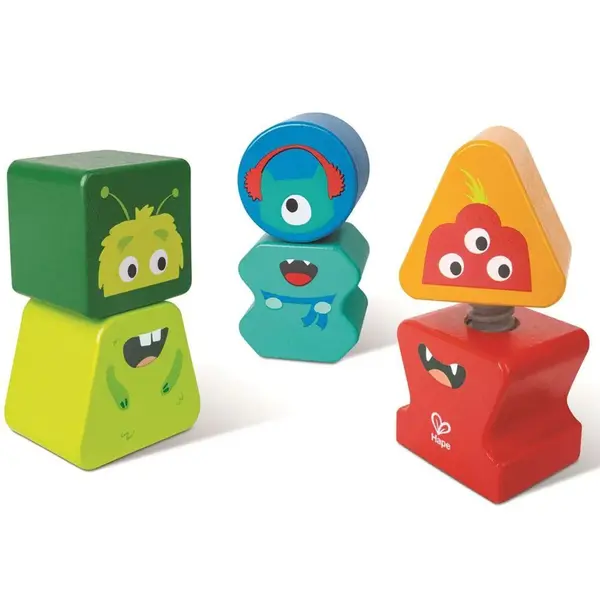 Set educational 3 piese lemn Hape Prieteni Monstruleti