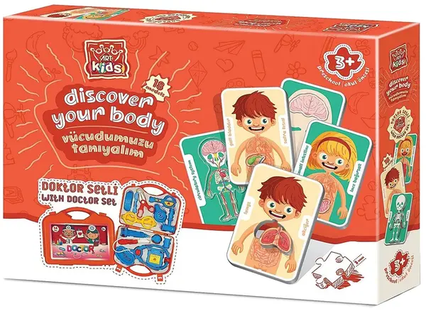 Set educațional Art Kids - Puzzle și unelte de doctor, 54 piese