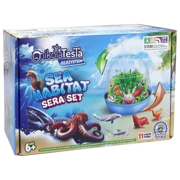 Set educațional Nikola Tesla - Habitat marin, 11 piese