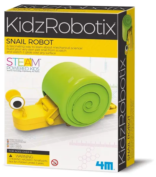 Set educațional STEM 4M KidzRobotics - Asamblează singur un robot melc