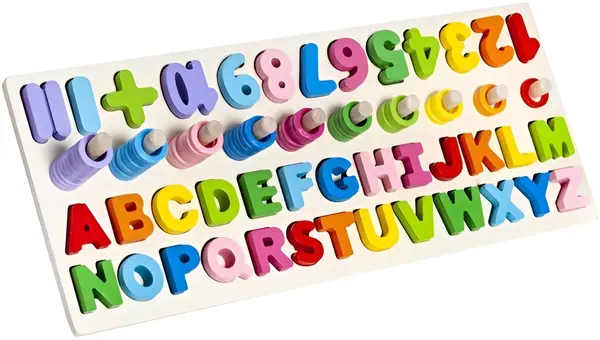 Set educativ din lemn Kruzzel - Numerele și alfabetul englez