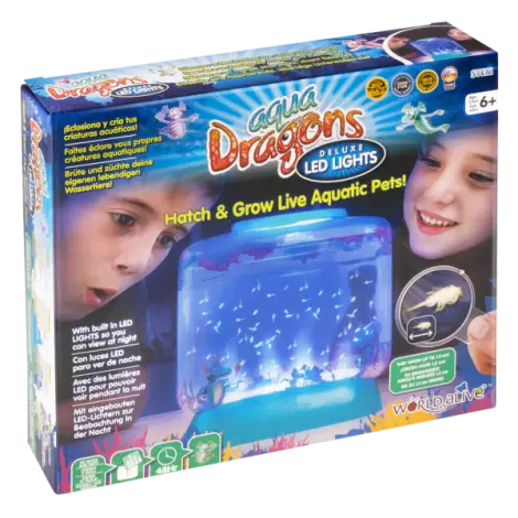 Set educativ STEM - AQUA DRAGONS Habitat Lumea subacvatica - acvariu Deluxe cu LED-uri