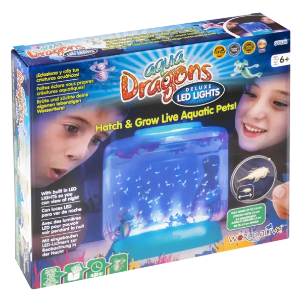 Set educativ STEM - AQUA DRAGONS Habitat Lumea subacvatica - acvariu Deluxe cu LED-uri
