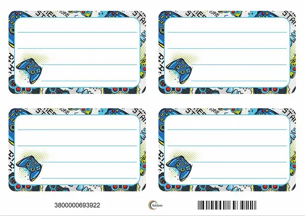Set etichete școlare Rainbow - Game, 40 bucăți