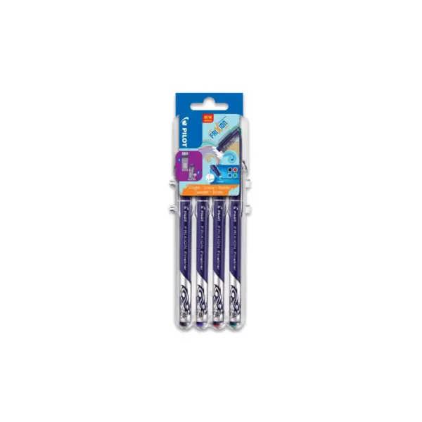 Set Evolutive Fineliner Pilot Frixion 4 culori 0.45 mm cu capac Set Evolutive Fineliner Pilot Frixion 4 culori 0.45 mm cu capac