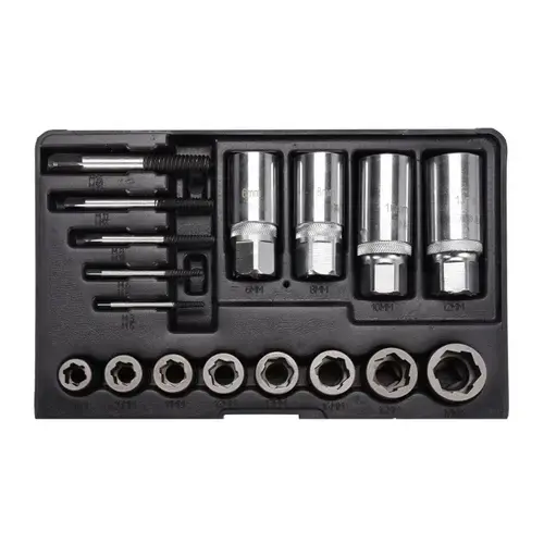 Set extractoare de suruburi si piulite rupte Yato YT-06033, 17 piese