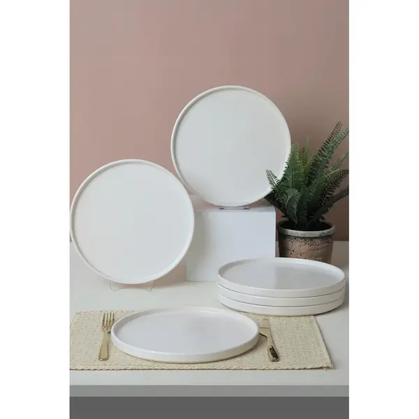 Set farfurii, Alb Mat, 27 cm